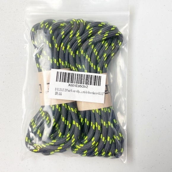 Delele Two Pairs Neon Non-Slip Bootlaces - Picture 2 of 3